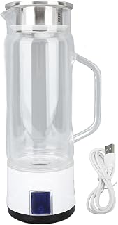 Hydrogen Water Maker Bottle 1000ml, High Borosilicate Glass Hydrogen Rich Water Generator with Handle, 1000 to 1500ppb Concentration - Durable Design, Efficient Electrolysis