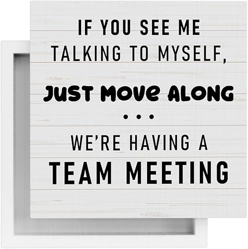 Miniatura 2 de Divertidos regalos de oficina para mujeres y hombres, letreros de humor de oficina, regalos con texto en inglés "We are Having a Team Meeting