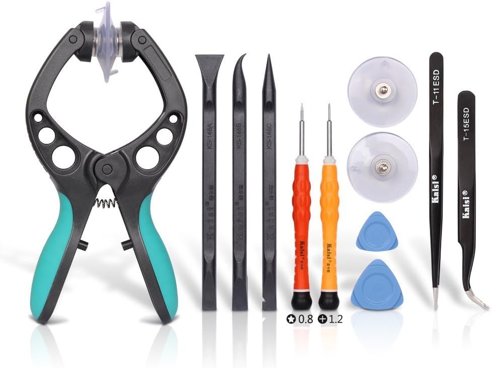 Repair Kit Phone Screen Opening Tools with Opening Pry Bars and Screwdrivers for iPhone 5 5S 6 6Plus 6S 7 7Plus 8 8Plus X, Samsung s8 and More
