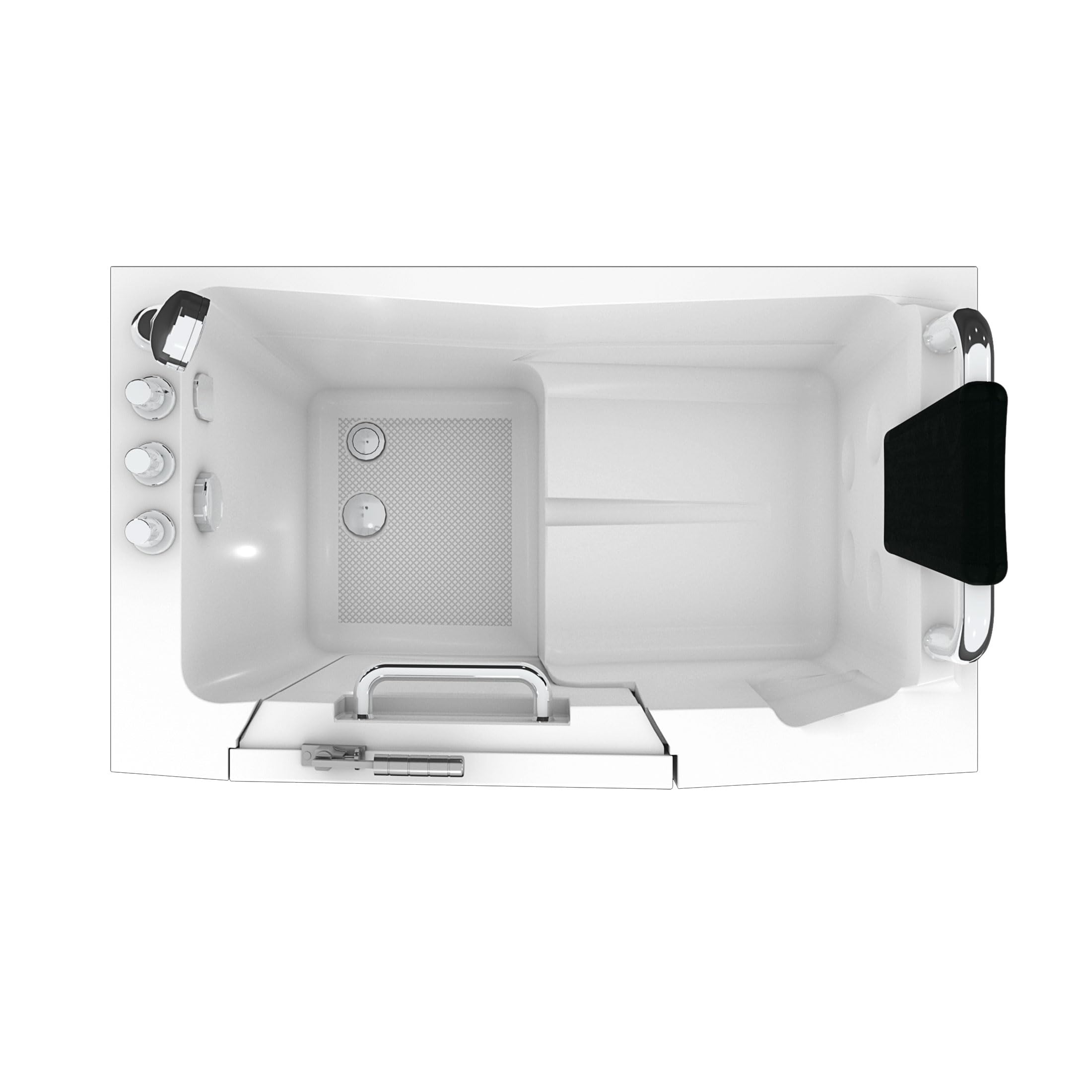 AcquaVapore Sitzbadewanne Senioren Wanne Sitzwanne mit Tür S08-TH-C-R 110x68cm