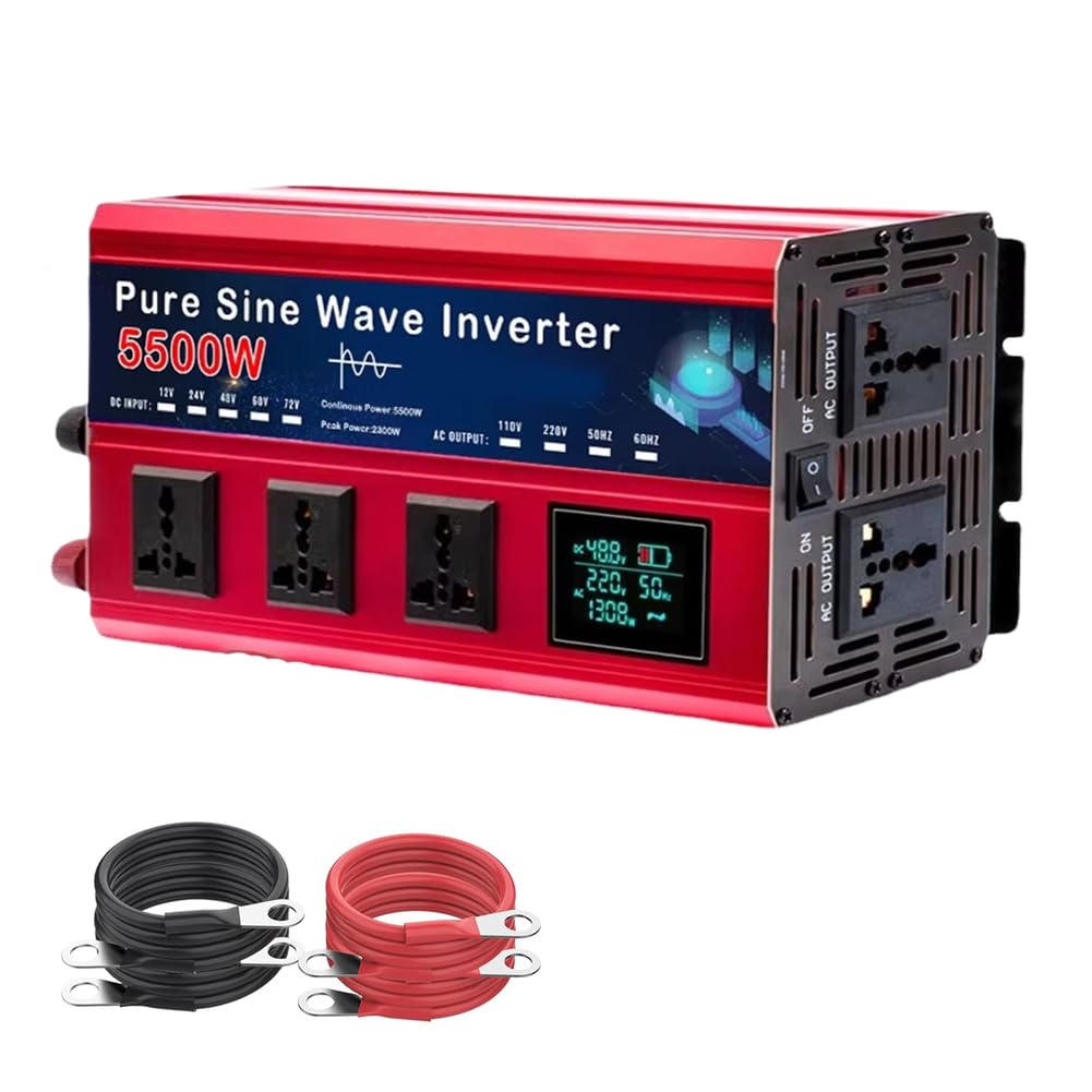 Onduleur sinusoïdal pur 12V 110V convertisseur solaire de tension continue en alternative