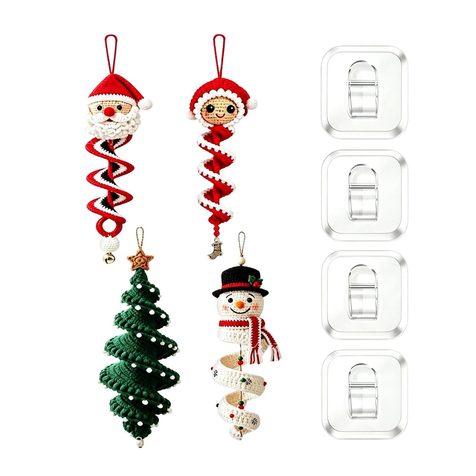 Genérico Kit Crochet Navideño Espirales para Pared del Hogar Festivo