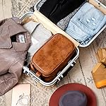 Elviros Toiletry Bag for Men, Large Travel Shaving Dopp Kit Water-resistant Bathroom Toiletries Organizer PU Leather Cosmetic Bags - Image 2