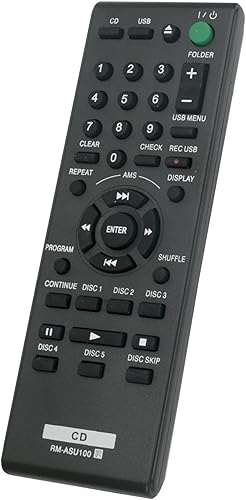 Miniatura 3 de Allimity RM-ASU100 RMASU100 - Mando a distancia de repuesto compatible con reproductor de discos compactos Sony CDP-CE500 CDPCE500