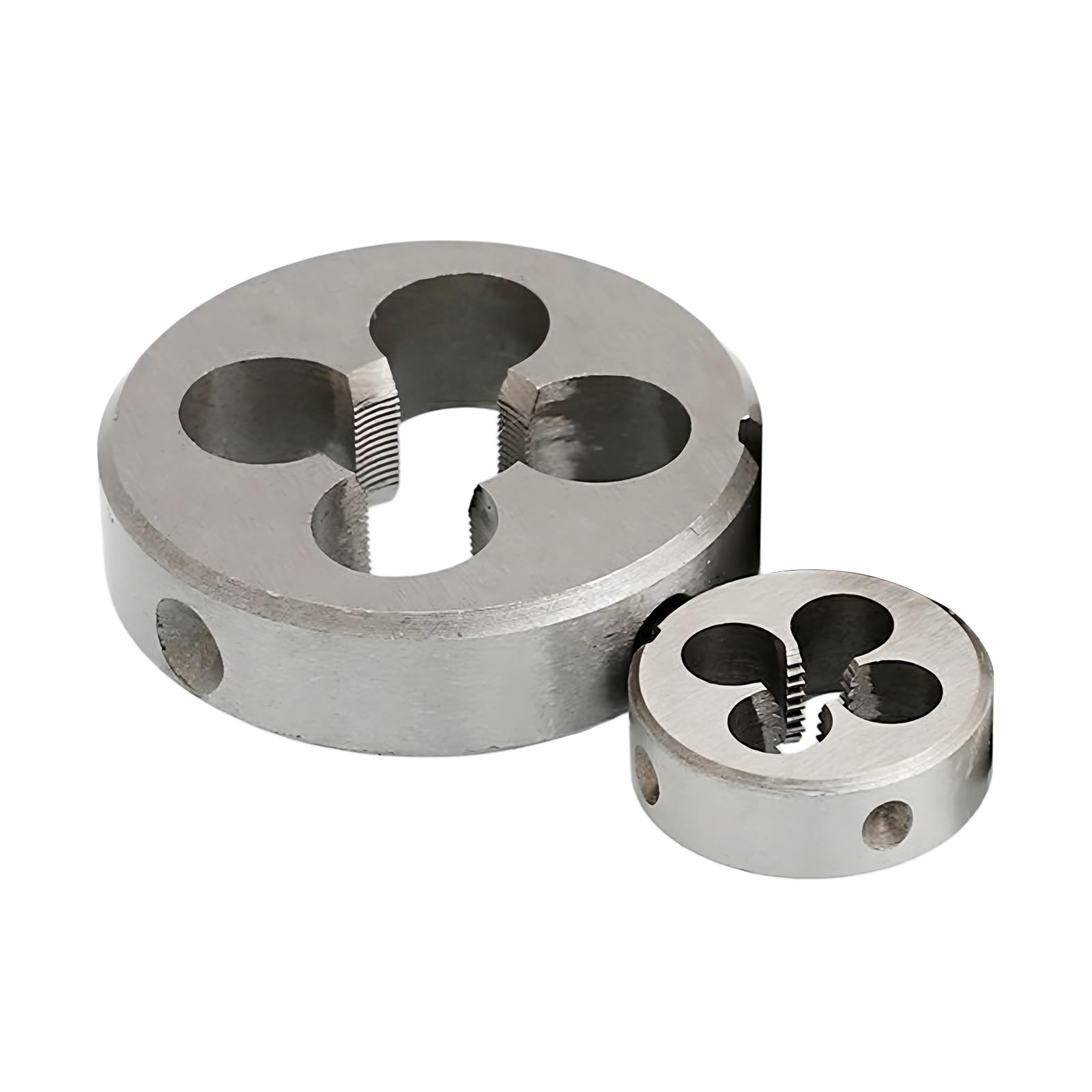 2pcs M8x1mm Round Fine Threaded Die, Metric Alloy Steel Machine Fine Threaded Right Hand Round Die for Threading Mold Machining Repair Screw Cutting Fixed Tool