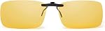 Rimless Rectangle Clip on Sunglasses Lightweight Polarized Eyeglasses Men Women
