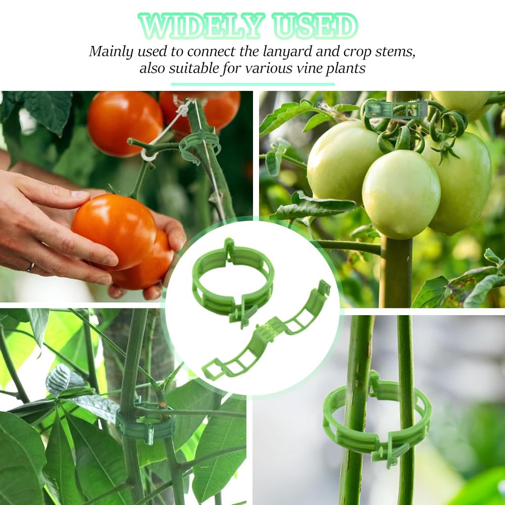 100 PCS Pflanzenclips Set - 2 Größen Für Kletterpflanzen & Garten