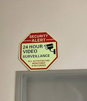Amazon.co.jp: 【暗闇で光る！セキュリティ看板】セキュリティサイン
