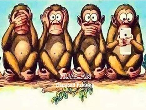 Amazon Co Jp 19 69x25 59inches 50x65cm オランウータンゴリラチンパンジー ダイヤモンド塗装フルスクエア サル農家家の装飾モザイク動物手作りギフト ホビー