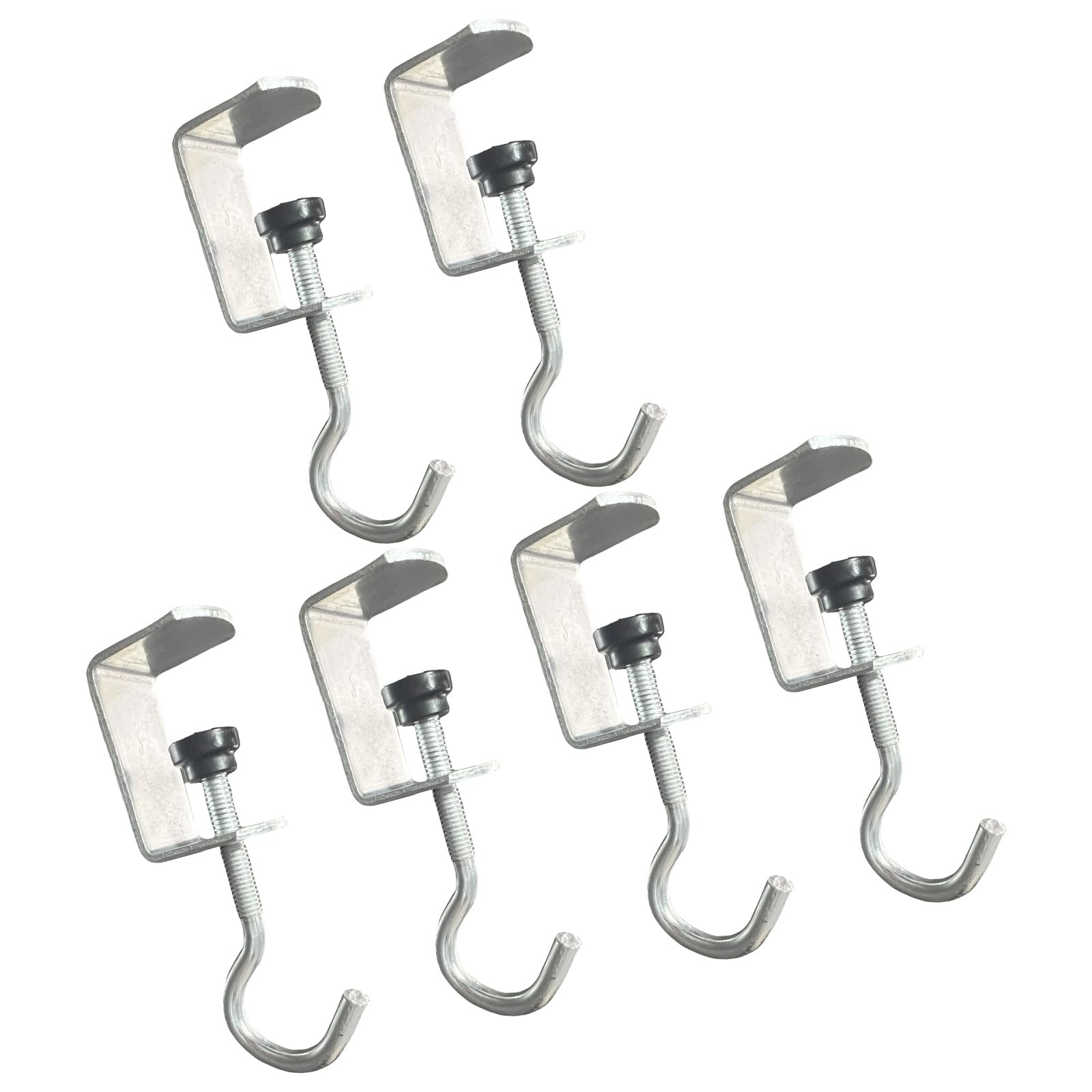 Haodream of 4/6 Functional Bag Hooks Desk Hook for Kitchen Bathroom Sturdy Iron Desk Hooks for Handbags and Backpacks Multifunctional Hook