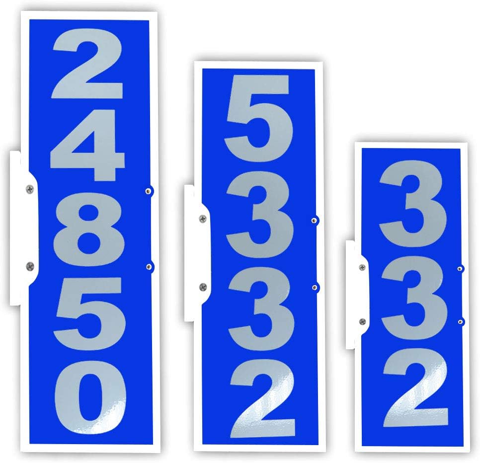 CIT Group 911 Address Sign, Rual Mailbox Address Plaque, 4 & 5 Number, Large Reflective Number, Vertical Mailbox Plaque