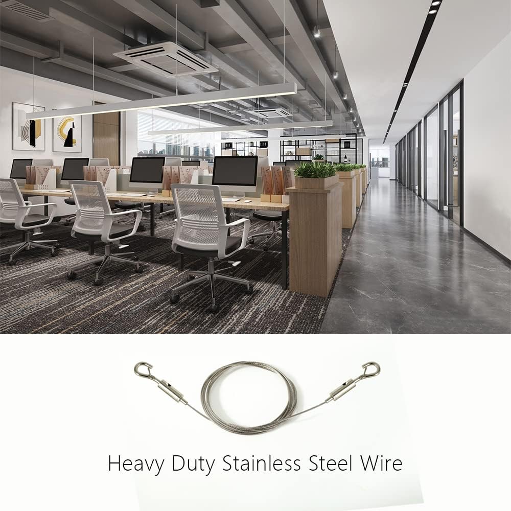 Picture Hanging Wire， Adjustable Picture Wire，50LBS Heavy Duty Stainless Steel Wire for Mirror Hanging Hardware， Picture , Artworks Lamps，Paintings, Portraits (2PCS)