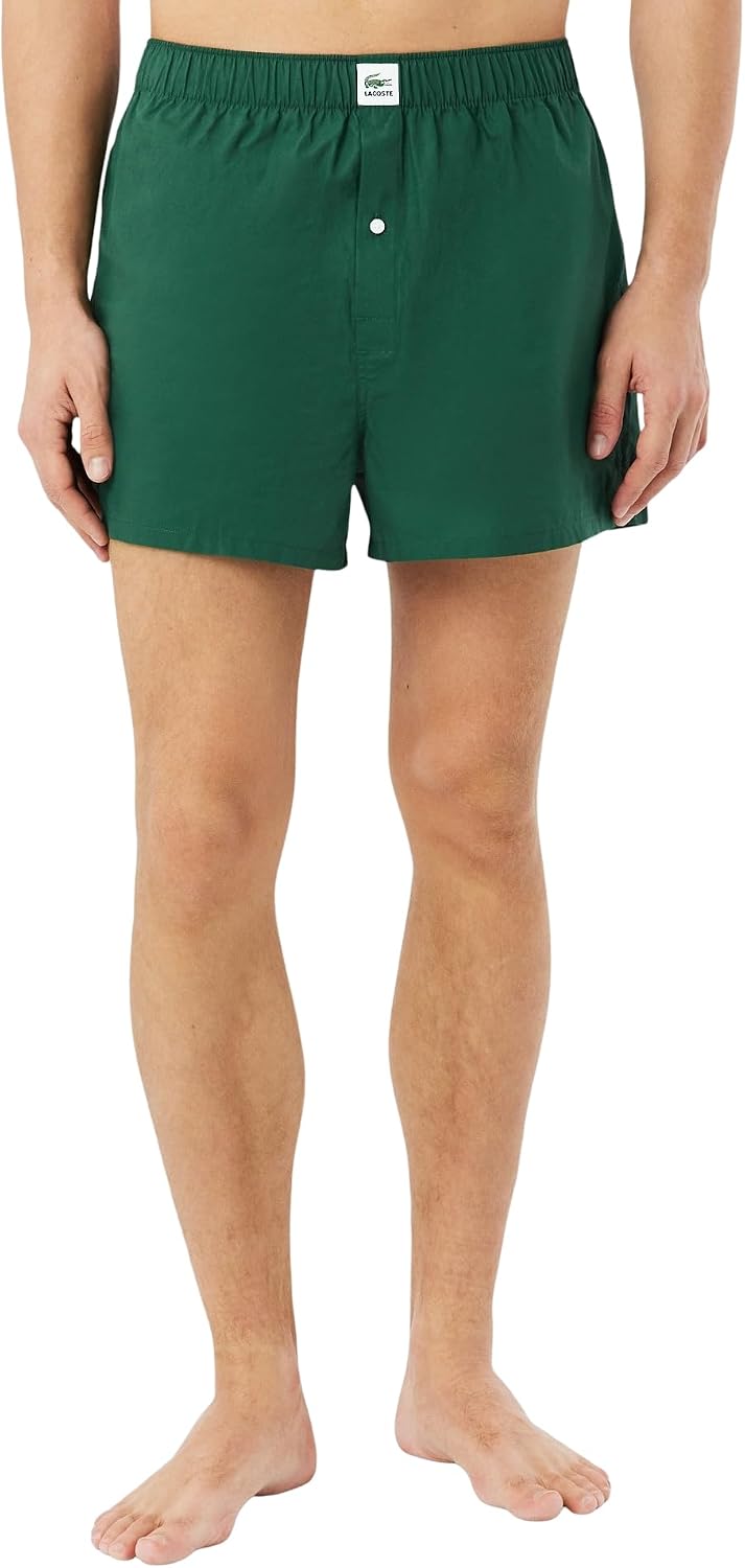 Lacoste Men's Cotton Poplin Boxers, 2-pack