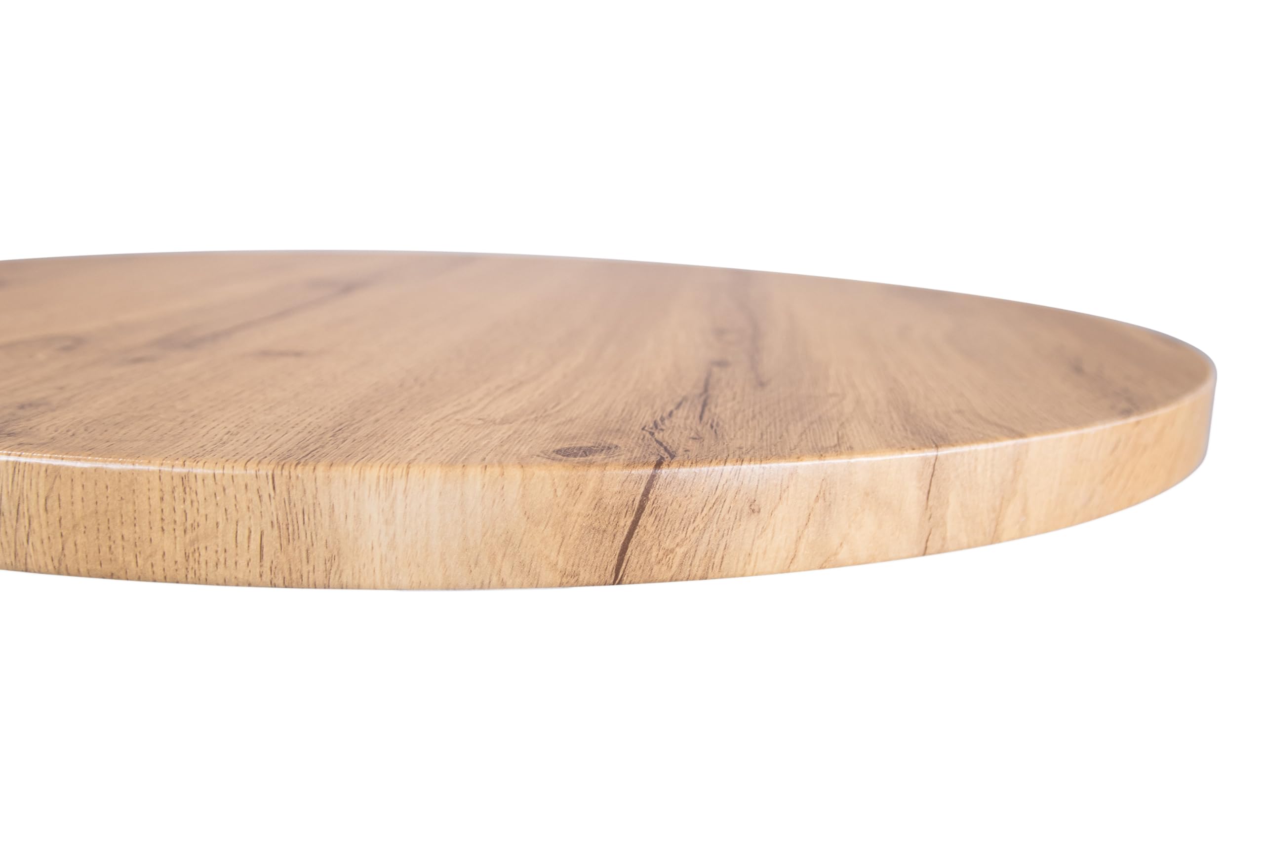 SAM Tischplatte Joan | 60 x 60 cm| Holz | Farbe: Eiche | Rund | Holzplatte für Küche & Café
