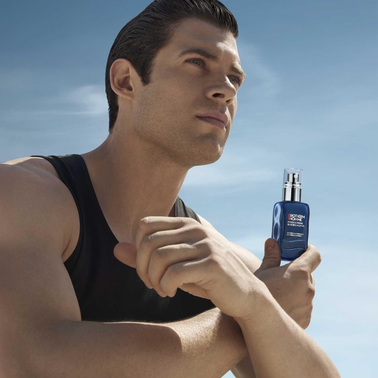 BIOTHERM HOMME - Force Supreme Blue Serum - Sérum Visage Anti-Âge - Au Pro-Rétinol - Anti-Rides - Tous Types de Peaux - 60ml