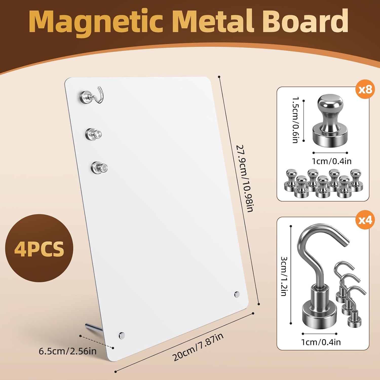 4 Pack Magnetic Board - White Magnet Display Stand image 4