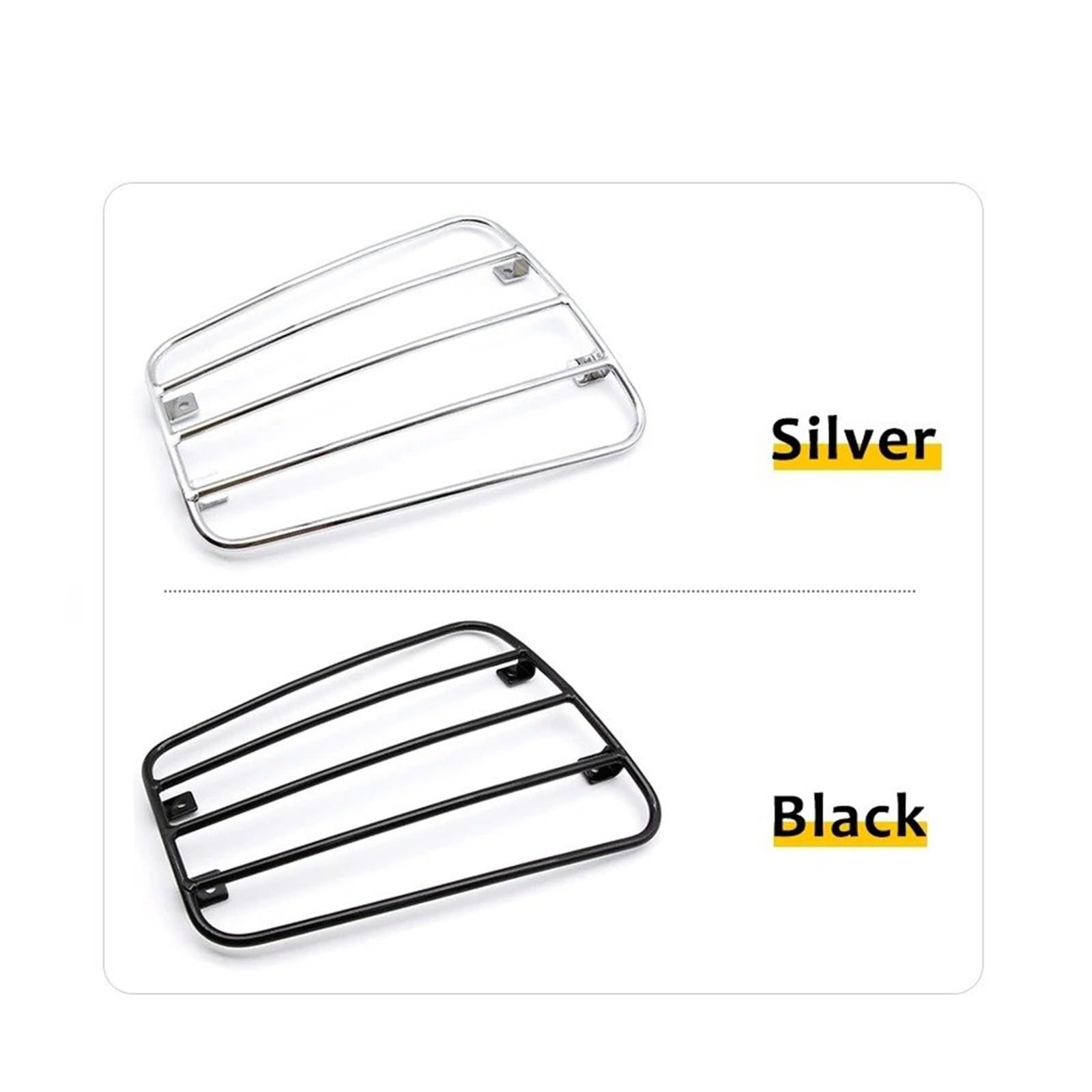 Portaequipajes Trasero Soporte Universal para Portaequipajes Depósito Combustible Motocicleta con Ventosas Motocicleta Portaequipajes(Plata)