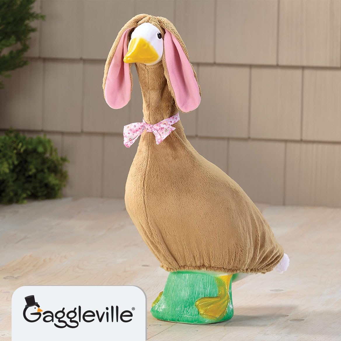 Gaggleville Brown Bunny Goose Outfit, Fits Large 23" H Statue, by Fox Valley Traders