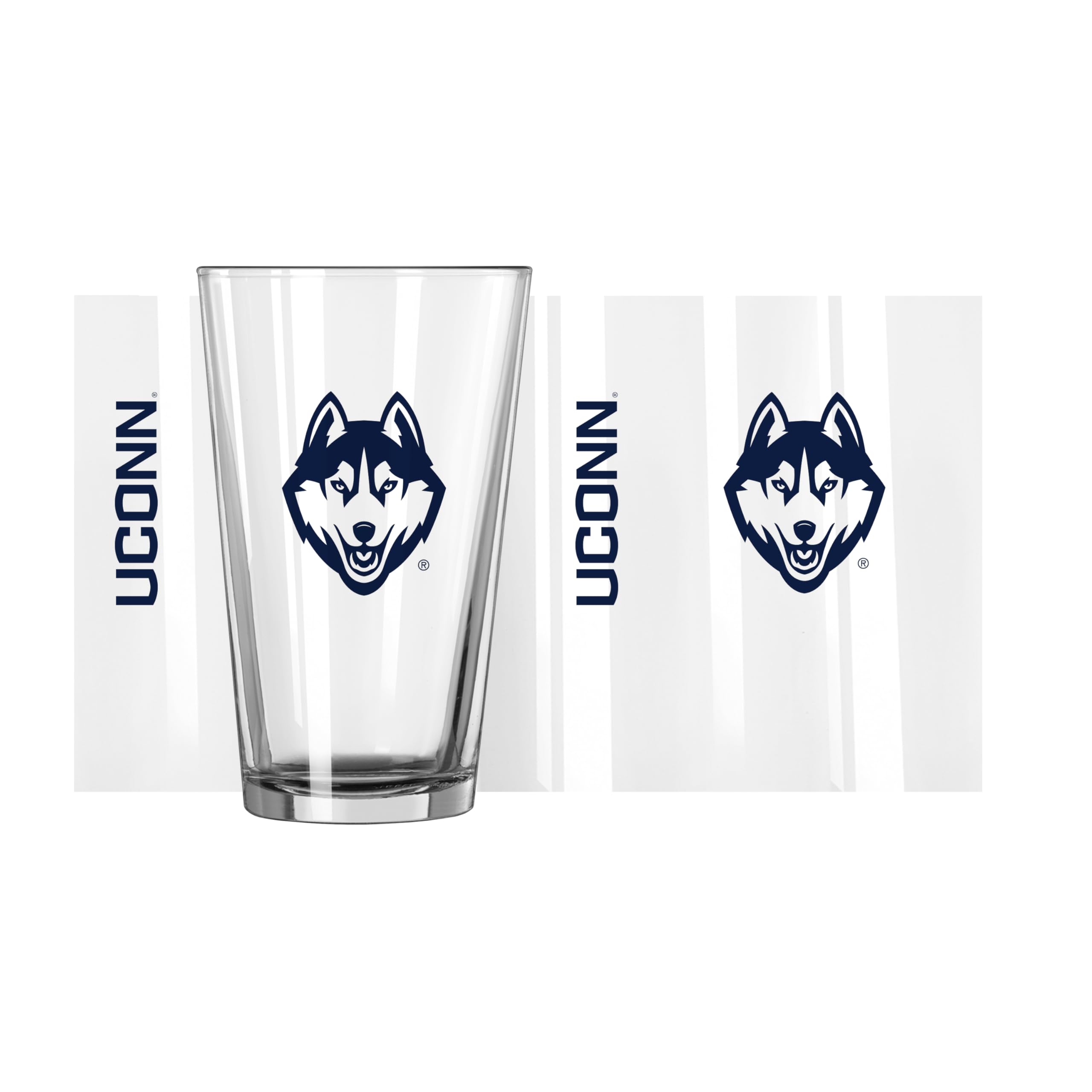 Logo Brands NCAA 16 oz Pint Glass - Durable Glass With Bold Team Color– Chip-Resistant Rim Drinkware For Fans, Tailgates, Home Bars &amp; Everyday Use