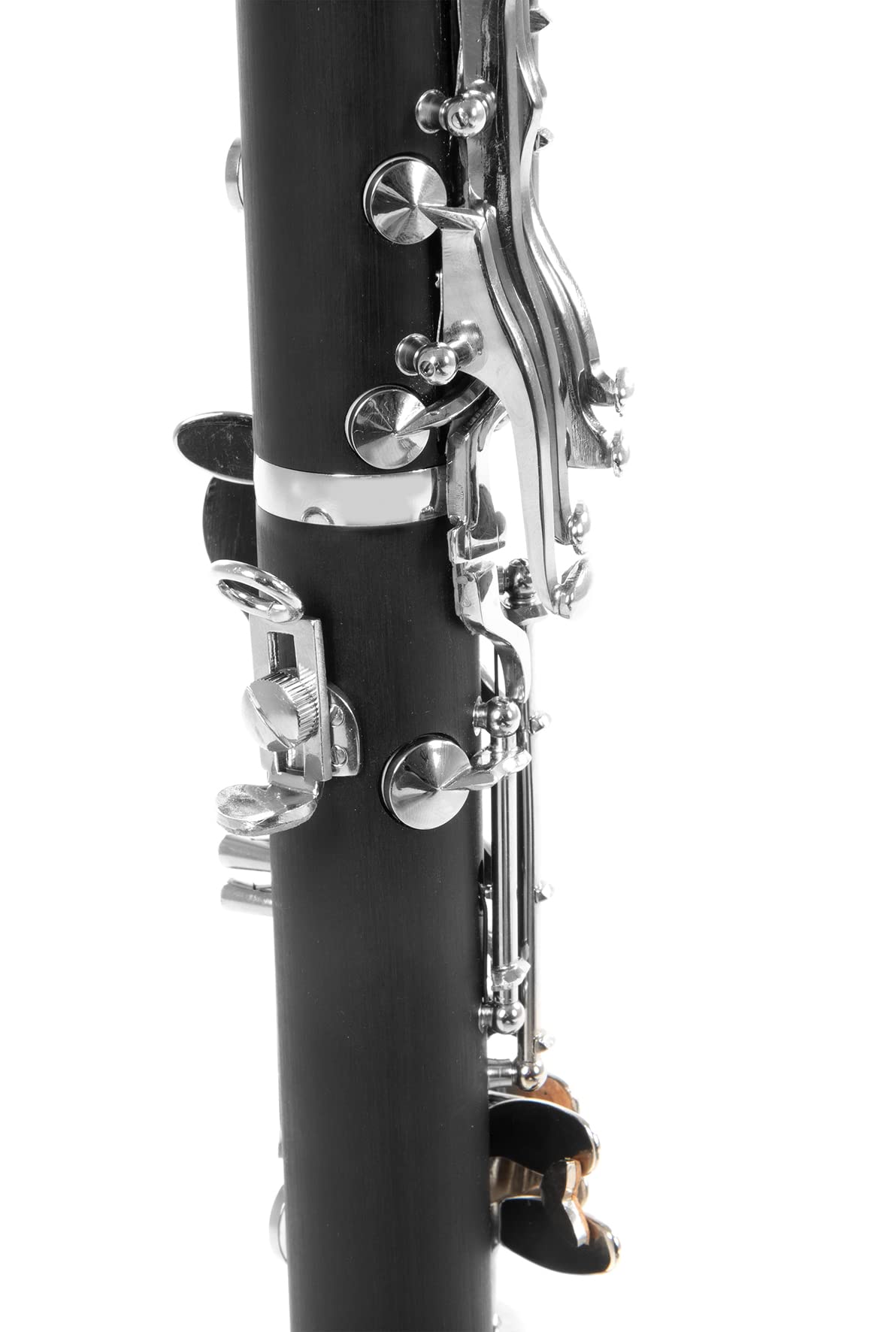 Roy Benson Bb Clarinet CB-218 (con sistema Boehm, corpo in ebanite, meccanismo in nichel argentato, compresi gli accessori per la cura e la custodia rettangolare, con set di zaini)