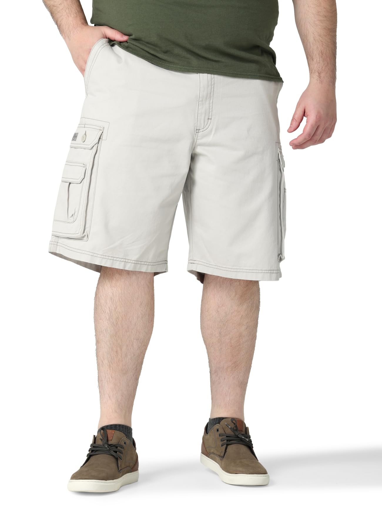 Lee Wyoming Cargo-Shorts für große und Starke Herren, mit Gürtel, 52