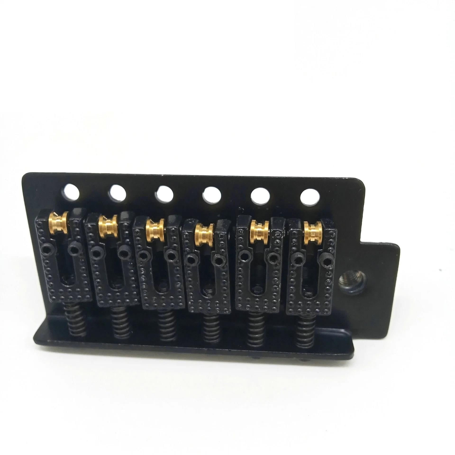 Ponte tremolo a sella piatta a 6 corde per chitarra elettrica FD ST Ricambi e accessori Oro Argento Nero Ponte Chitarra Acustica Generico(Black)