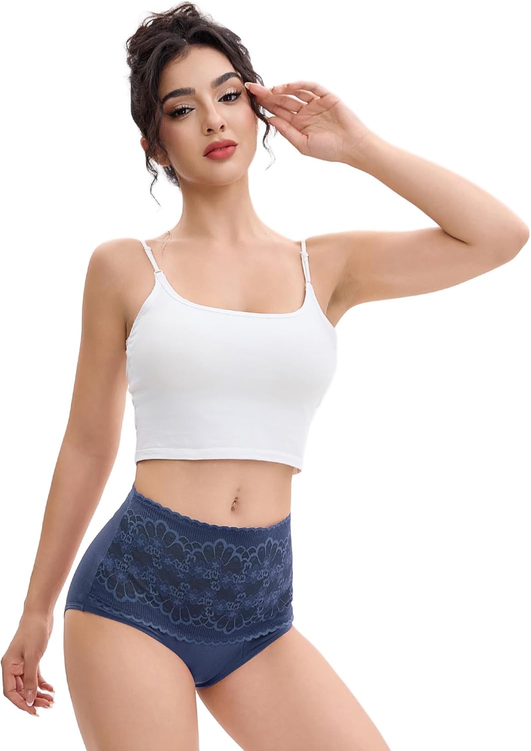 Incontinence Underwear for Women, 80ML Reusable Washable Leakproof Period Briefs for Postpartum Bladder Leak, 3 Pack (Multicolor01, Large) - Image 2