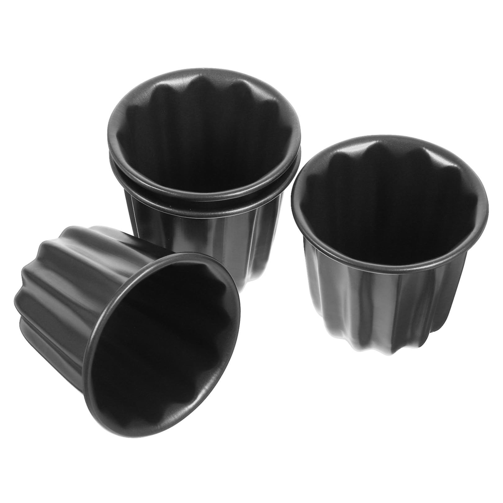 4 Stück Muffin Kuchen Formen aus Kohlenstoffstahl Multifunktionale Backformen mit Glatter Oberfläche für Backliebhaber in Heimischen Küche