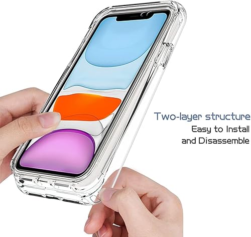 Miniatura 4 de Funda compatible con iPhone 11 de 6.1 pulgadas (2019), iPhone 11 para niñas y mujeres, cuerpo completo, a prueba de golpes, transparente, suave,