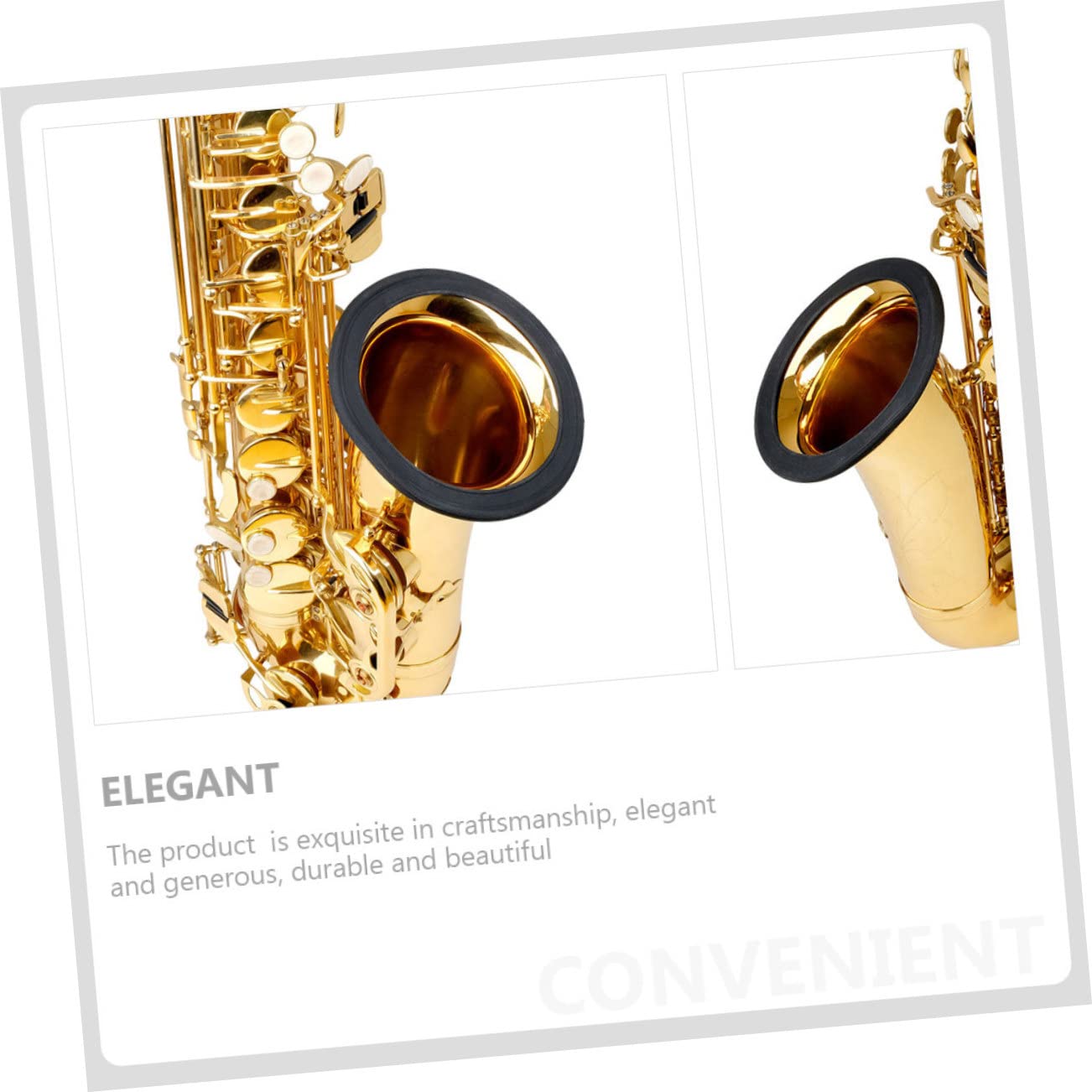 FAVOMOTO 2pcs Saxophone Rings Saxophone Bell Ring Trumpet Accessories Made of Silicone