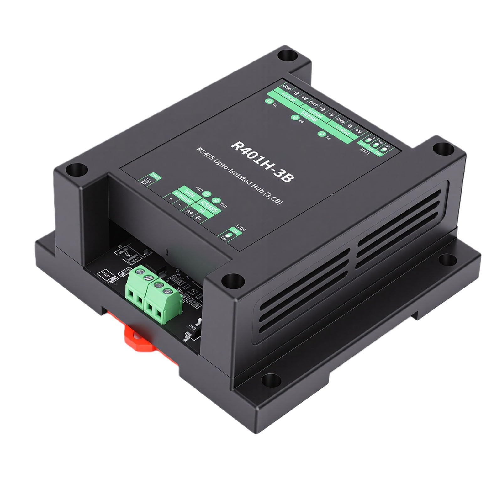 485 Opto Isolated Hub with Power Isolation Features | Connessioni stabili, Terminazione configurabile, Supporta 32 nodi, Trasmissione half duplex