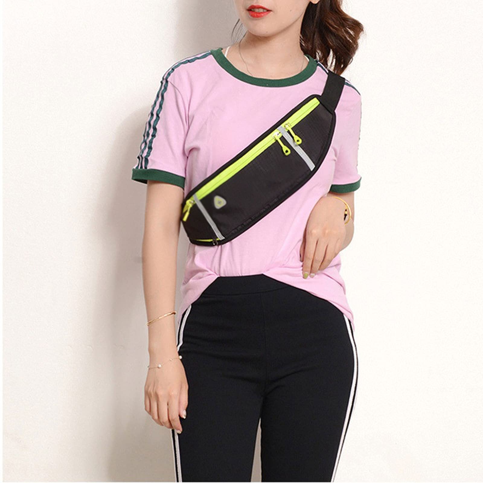 Riñonera ultrafina para correr, para hombre, multifuncional, antirrobo, de 5.5 pulgadas, Gray, Talla única