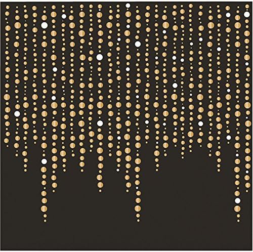 Christmas Napkins New Years Eve Party Winter Wedding Black & Gold Paper Cocktail Napkins Pk 48
