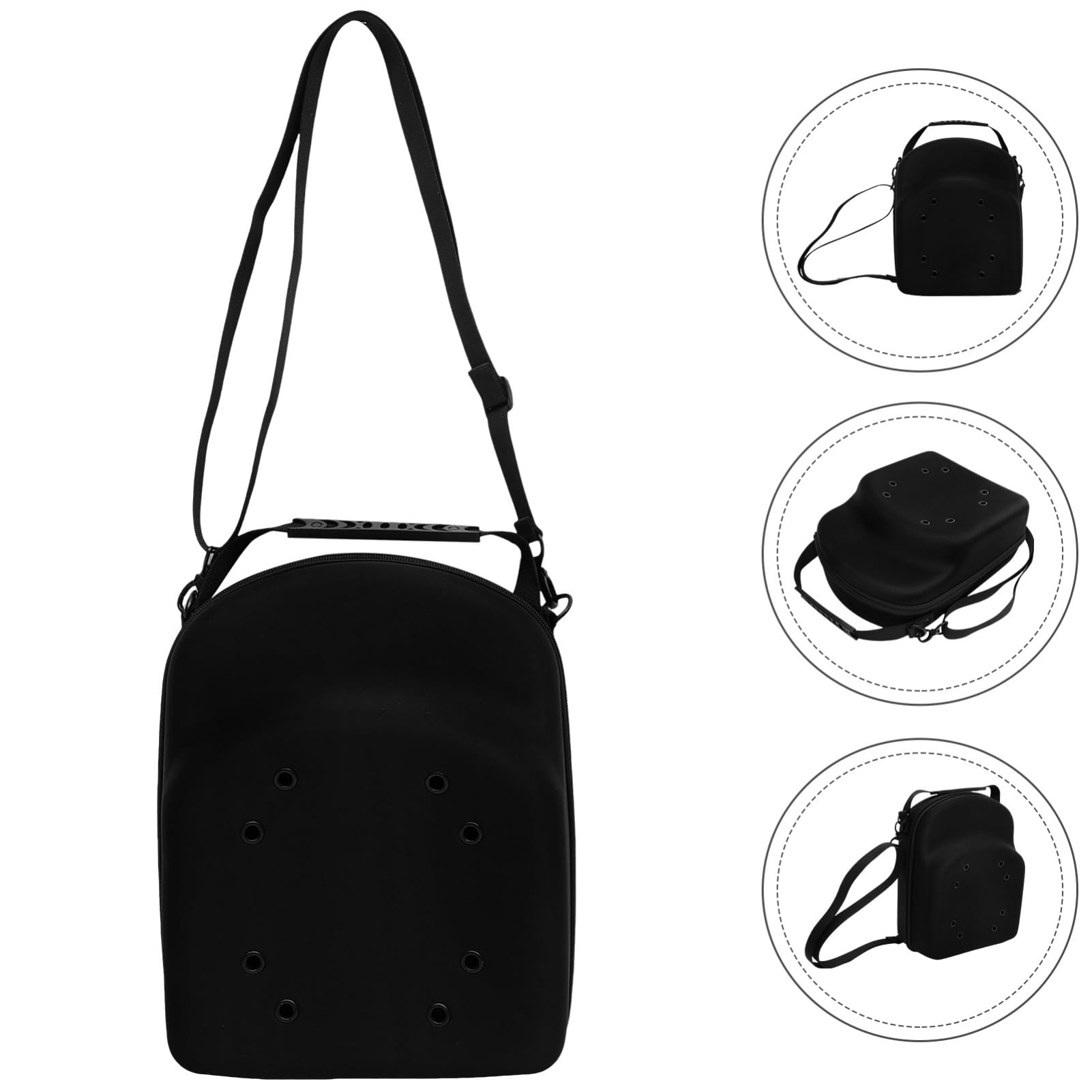 Porta Cappelli da Viaggio in Eva Nero per Cappelli da Baseball Design Pratico e Protettivo, Custodia Compatta e Leggera per Viaggi e Spostamenti