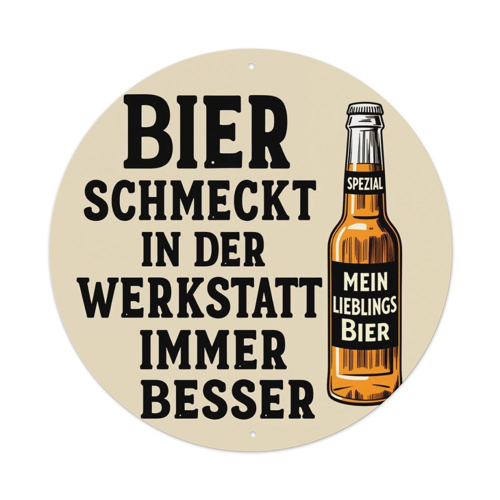 Beer Always Tastes Better in The Workshop Metal Tin Sign Vintage Garden Bedroom Cafe Bar Man Cave Home Wall Decor Metal Poster 8x8 inches