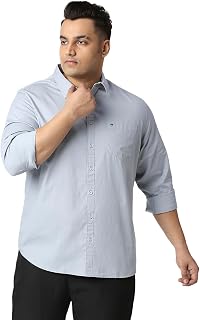 Thomas Scott Men's | Solid | Full Sleeve | Regular Fit | 100% Cotton | Spread Collar | Casual Shirt (Plus Size) Price In India