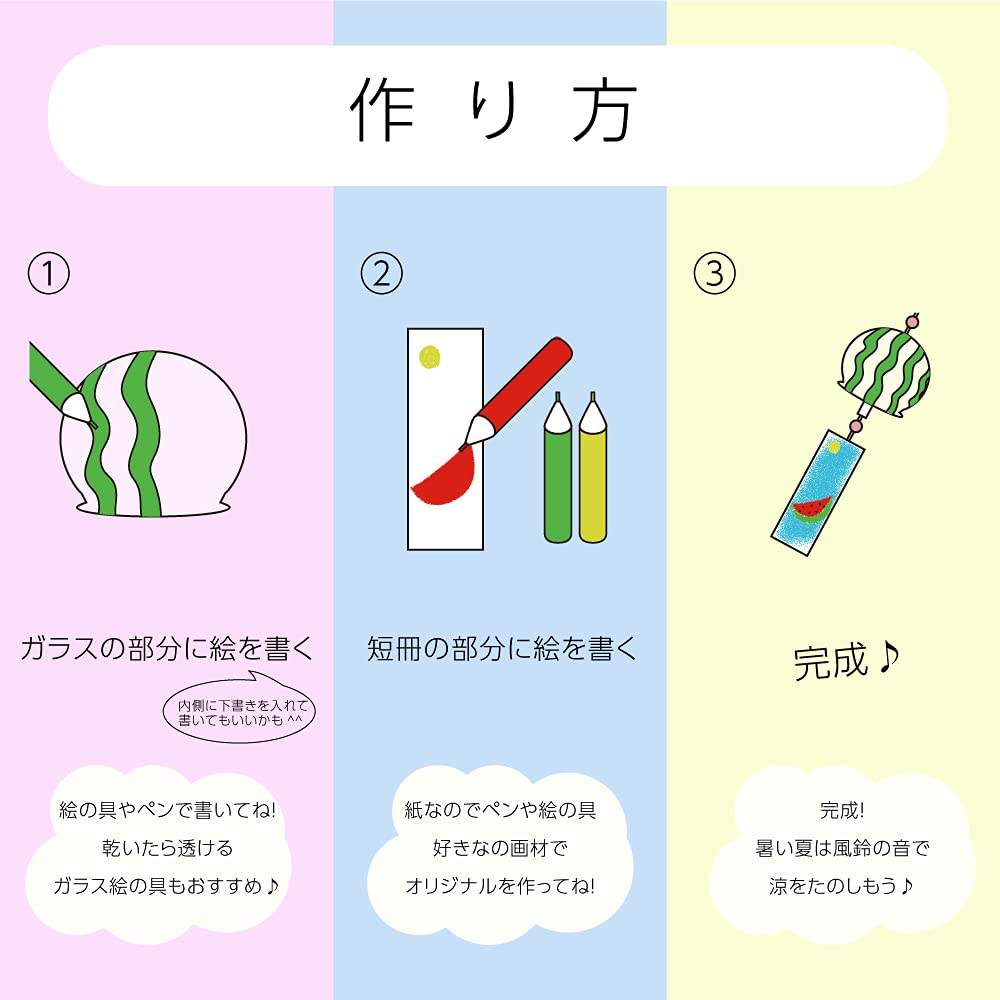 Amazon.co.jp: 【工作キット】 ガラスのふうりん 手作り(小学生 幼稚園