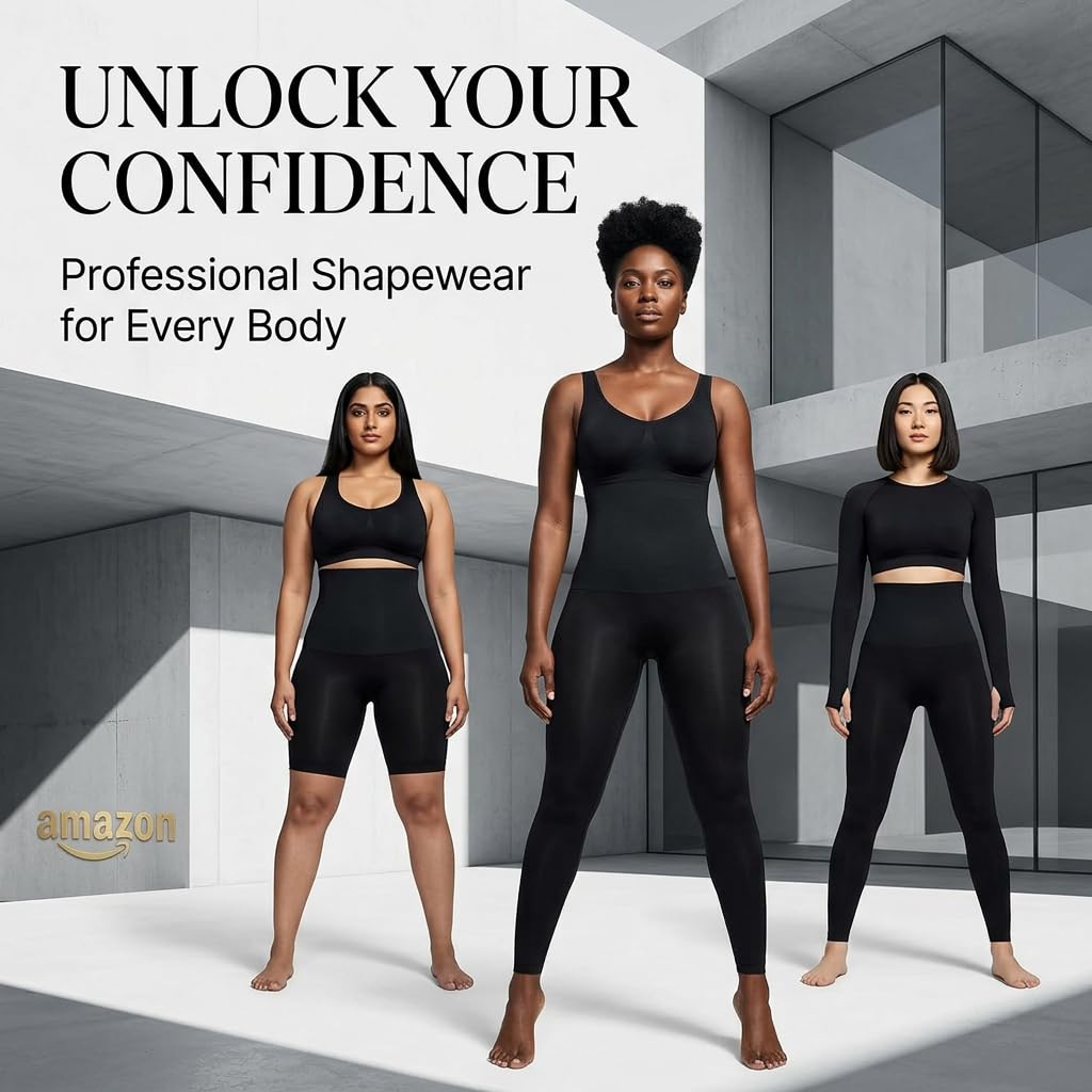 Boolavard Fajas Moldeadoras para Mujer - Shorts de Cintura Alta con Control de Abdomen y Efecto Reductor de Muslos. Ropa Interior para Mujer.
