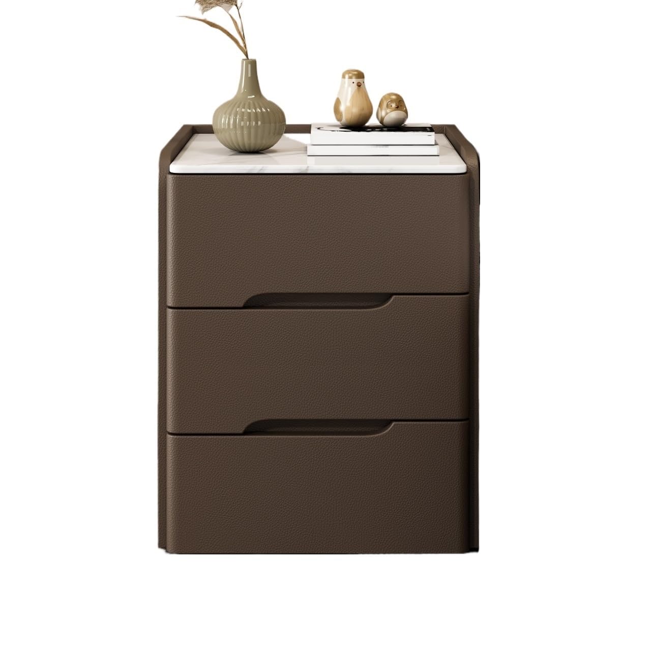 BHGFYXBS Side Tables Bedroom Light Luxury Solid Wood Nightstand Three Drawers No Assembly Storage Organizer For Bedroom Bedside Bedside Tables,D-40x40x50cm