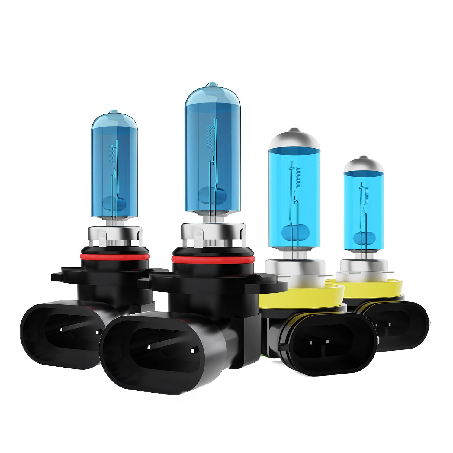 Headlight Bulbs Fit For Nissan Maxima 2007, 9012 H11 High Low Beam Fog Lights 300% Ultra Brighter Halogen Headlight Bulb Combo, 6500k White Light, Pack of 4