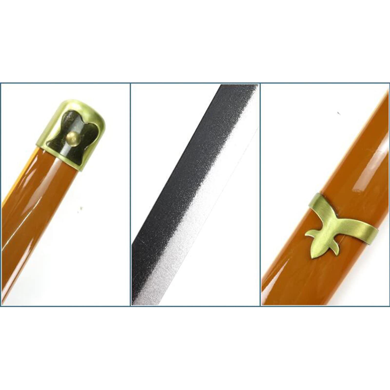 Espada, Espada samurái Larga con Vaina, CoS Harvesting Zang, Espada de Madera for Cosplay Anime Bigote y Forma píldora for la Rodilla