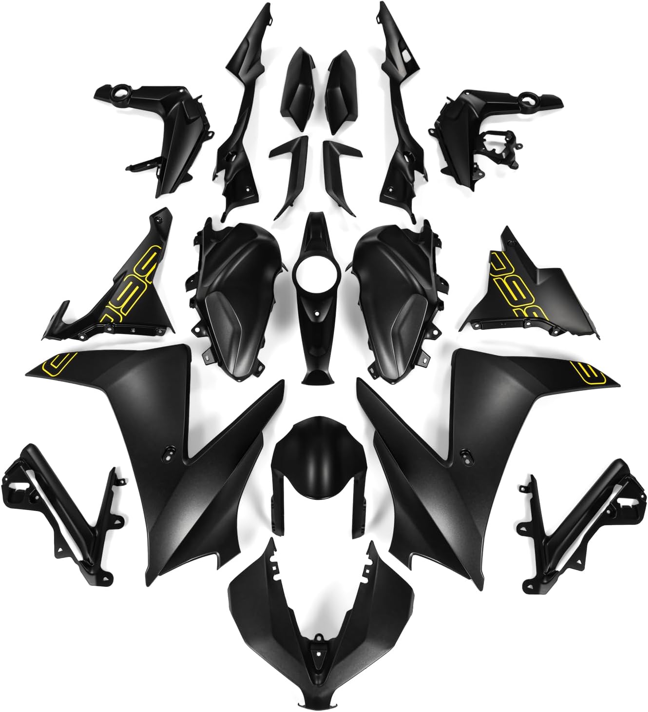 Motorcycle Fairing Kits Bodywork Covers Set Bodykit Frame Panel Fit for Daytona 660 Daytona660 2024 2025, Matte Black