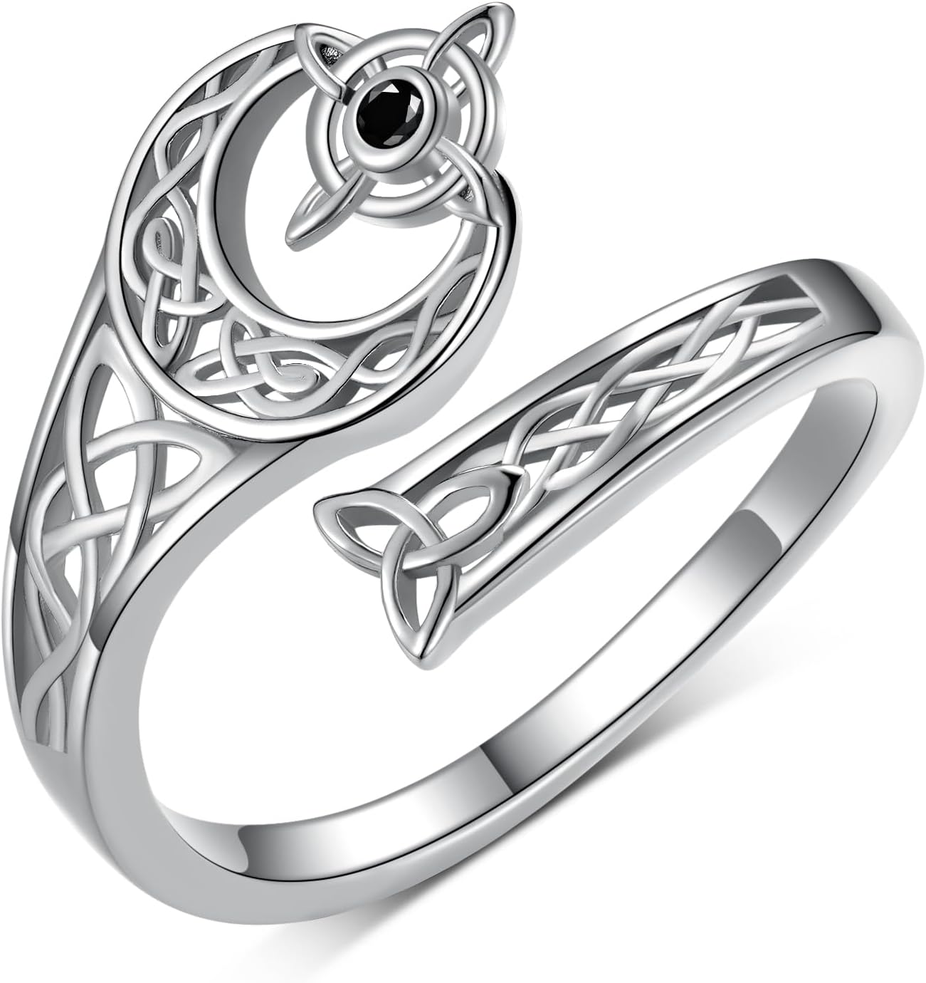 Witches Knot Ring Sterling Silver Celtic Nudo de Bruja Plata 925 Original Witch Knot Rings Irish Wicca Jewelry Gifts for Women Men