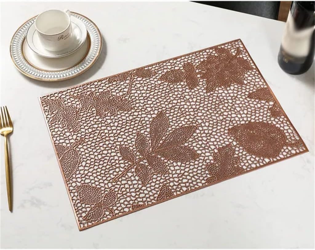 Dining Table Decoration Hollow Kitchen Placemats 6 Piece Table Mats Festive Homeware(D)