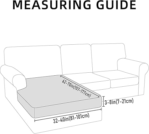 Miniatura 6 de hyha Fundas impermeables para cojines de sofá, fundas lavables para sofá seccional, fundas para sofá chaise en forma de L para perros, protector