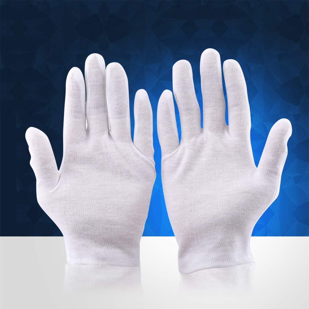 Lot De 12 Paires De Gants De Sécurité En Coton Blanc - Pour Travail, Protection, Neuf