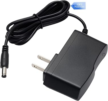 10ft 6V AC Adapter Hem-ADPTW5 Replacement for Omron Blood Pressure Monitor | 4.01.7mm DC plug & 10ft long cord, 100-240V input, ideal Hem-ADPTW5 substitute for Omron 5/7/10 Series monitors.