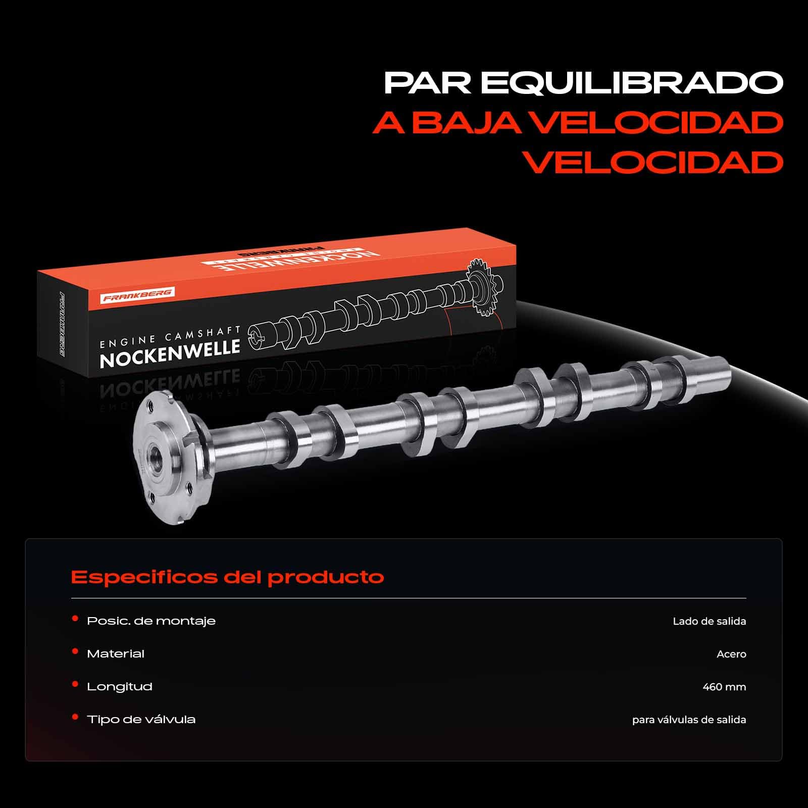 Frankberg lado de escape del árbol de levas | Compatible con: Plataforma/chasis Transit FF FM FN, Caja de tránsito FA, Autobús de tránsito FB FC FD FS FZ