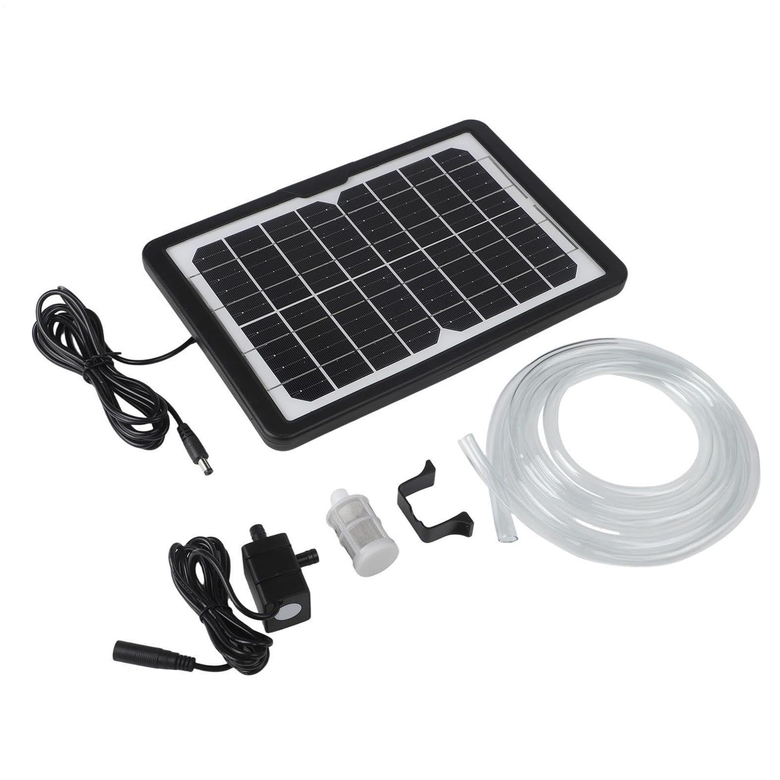 Fontane A Vasca 6 W 9 V Silenziosa, Decorazione Acquatica Con Filtro | Pompa 'Acqua Con Pannello Solare Adatto A Acquario Patio Cortile Giardino Lago Stagno Laghetto All'Aperto