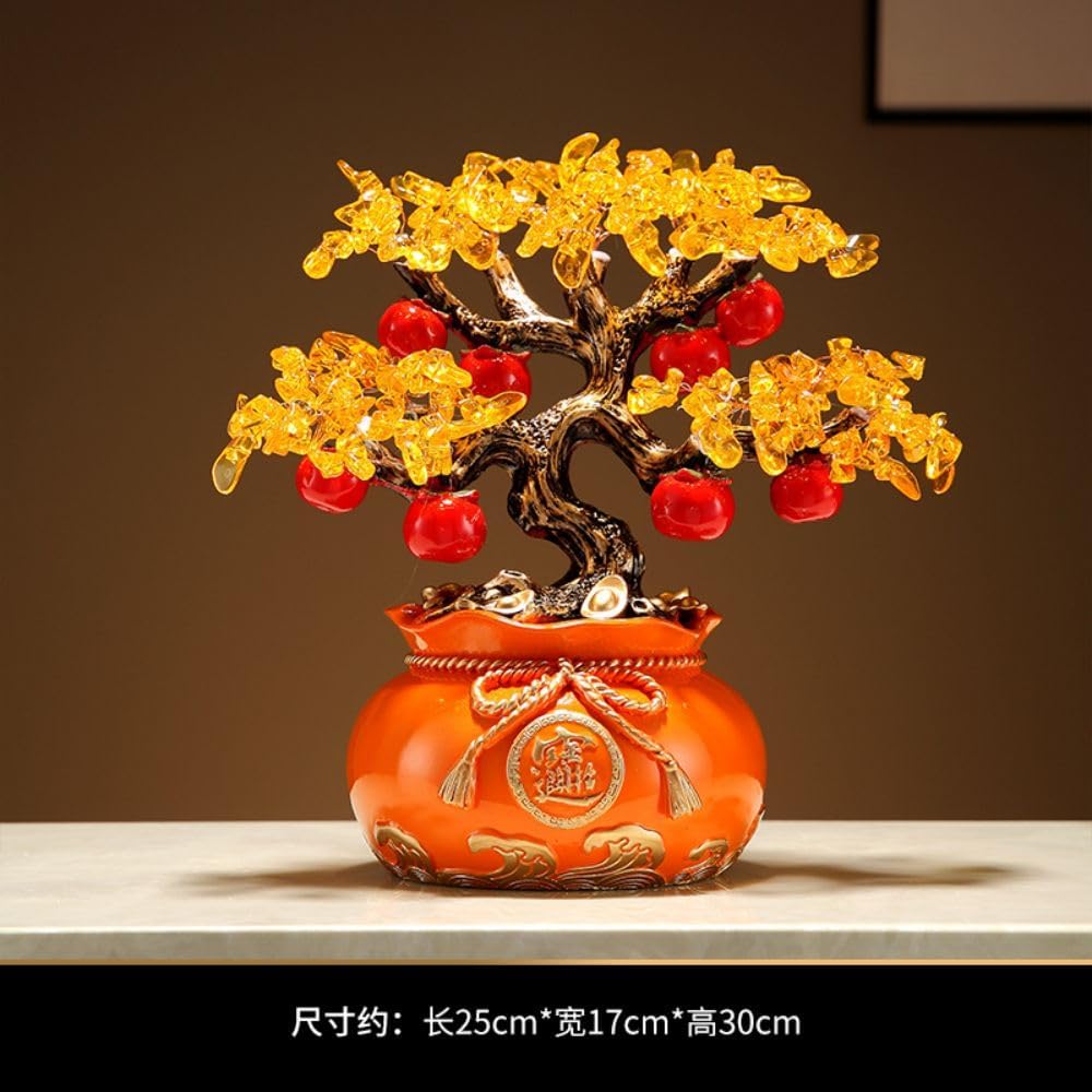 新中式招财进宝发财树摆件办公室电视柜酒柜摇钱树装饰品开业礼品 - U702